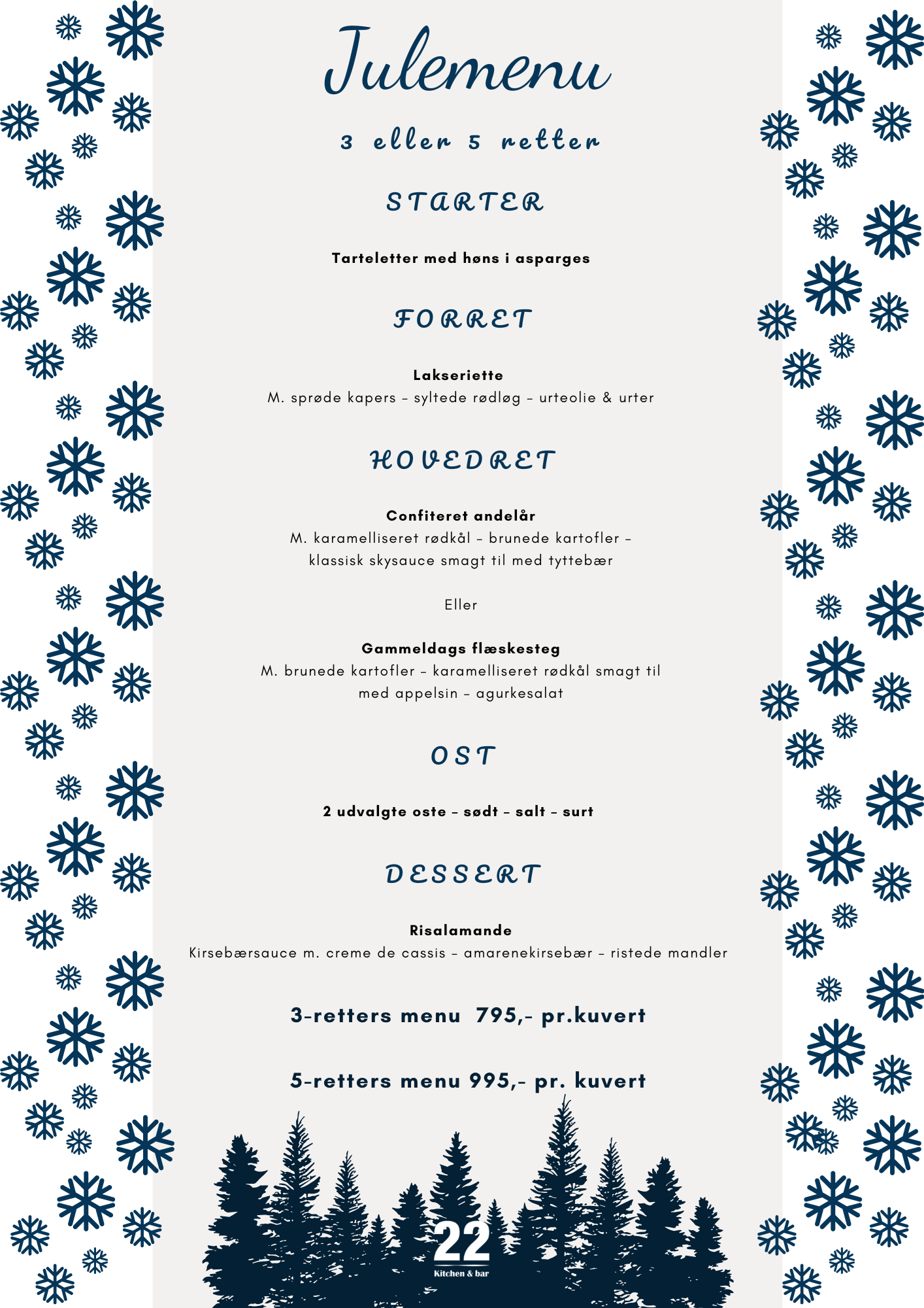 22 julemenu